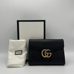 Gucci GG Marmont Leather Chain Wallet
